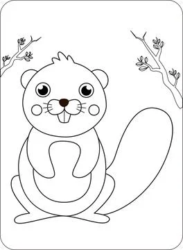 Cute Animals Coloring and Activity Pages Stock Illustration