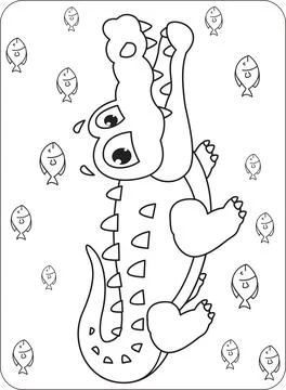 Cute Animals Coloring and Activity Pages Stock-Illustration