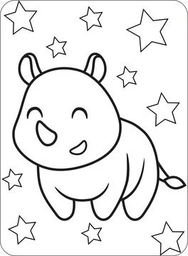 Cute Animals Coloring and Activity Pages Illustrazione stock