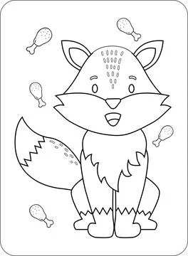 Cute Animals Coloring and Activity Pages Stock Illustration