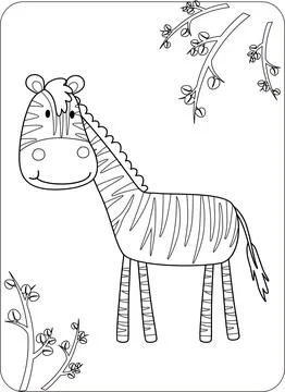 Cute Animals Coloring and Activity Pages Stock Illustration