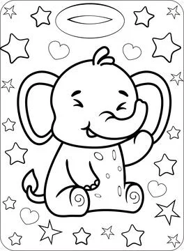 Cute Animals Coloring and Activity Pages Stock Illustration