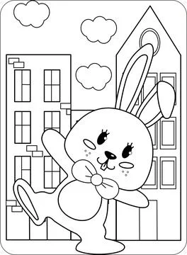 Cute Animals Coloring and Activity Pages Stock Illustration