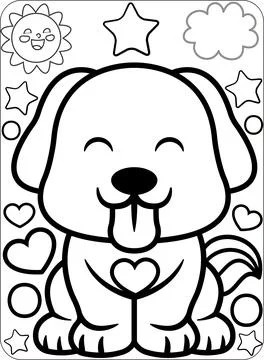 Cute Animals Coloring and Activity Pages Stock Illustration
