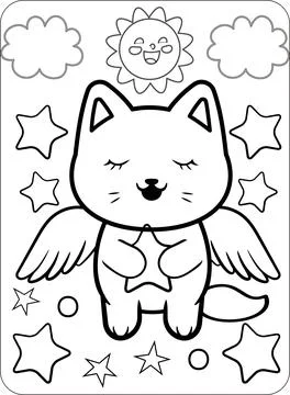 Cute Animals Coloring and Activity Pages Illustrazione stock