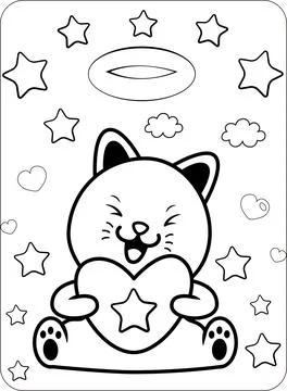 Cute Animals Coloring and Activity Pages Stock-Illustration