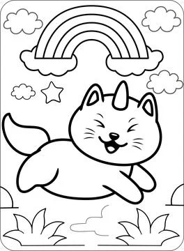 Cute Animals Coloring and Activity Pages Illustrazione stock