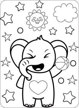 Cute Animals Coloring and Activity Pages Stock Illustration