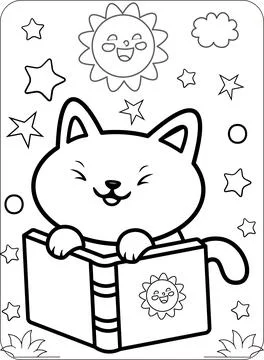 Cute Animals Coloring and Activity Pages Stock Illustration