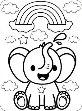 Cute Animals Coloring and Activity Pages Stock Illustration