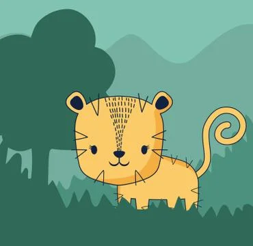 Cute animals design Stock Illustration