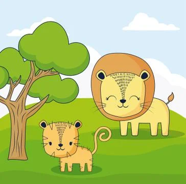 Cute animals design Stock Illustration