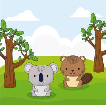 Cute animals design Stock Illustration