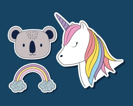 Cute animals design Stock Illustration