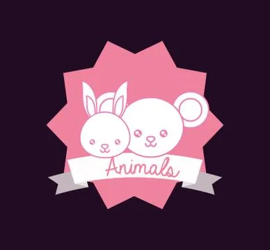 Cute animals design Stock Illustration
