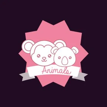 Cute animals design Stock Illustration