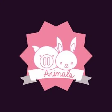 Cute animals design Stock Illustration