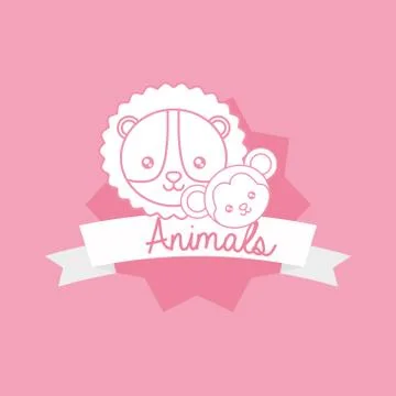 Cute animals design Stock Illustration