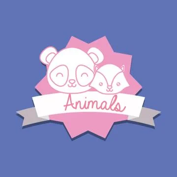 Cute animals design Stock Illustration