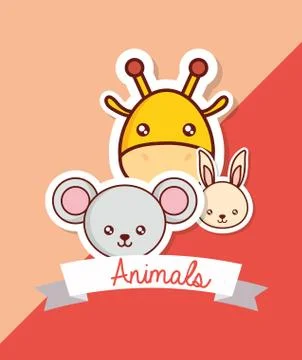 Cute animals design Stock Illustration