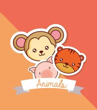 Cute animals design Stock Illustration