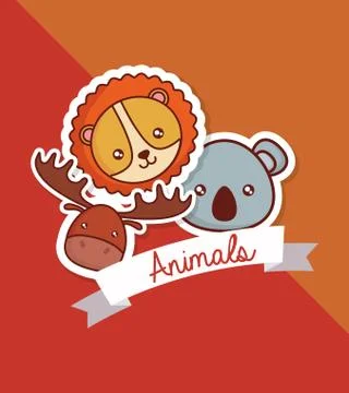 Cute animals design Stock Illustration
