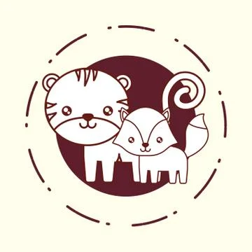Cute animals design Stock Illustration