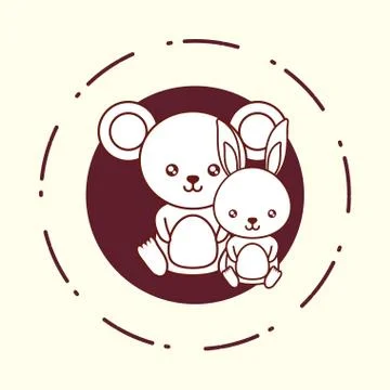 Cute animals design Stock Illustration