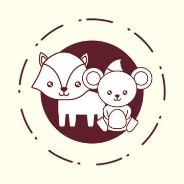 Cute animals design Stock Illustration