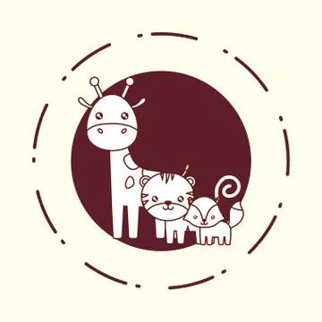 Cute animals design Stock Illustration