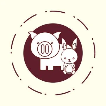 Cute animals design Stock Illustration