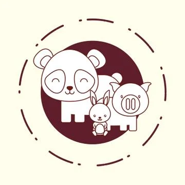 Cute animals design Stock Illustration