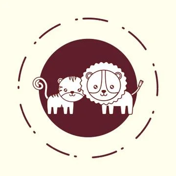 Cute animals design Stock Illustration