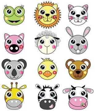 Cute animals Stock Illustration