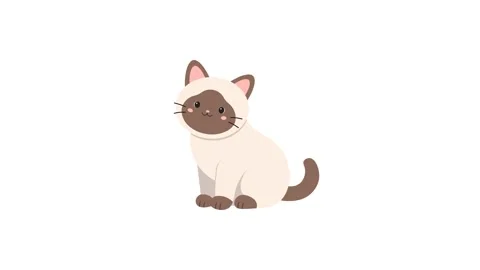 Cute Animated Cat Icon Animation Isolated for Mobile App and Website Interface Stock Footage 345930851