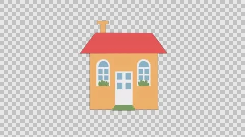 Cute Animated House | Stock Video | Pond5