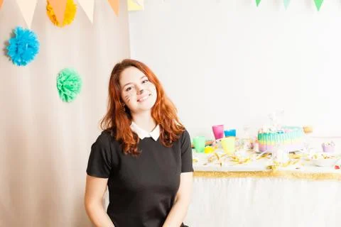 Cute animator on the work Stock Photos