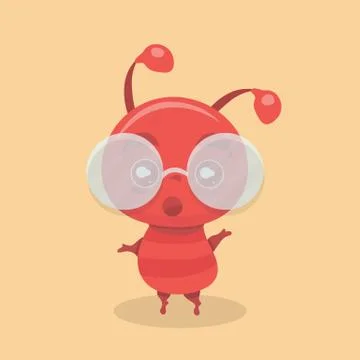 Cute ant cartoon. Stock Illustration