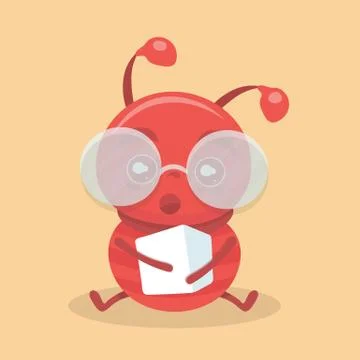 Cute ant cartoon. Stock Illustration