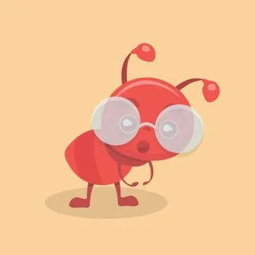 Cute ant cartoon. Stock Illustration
