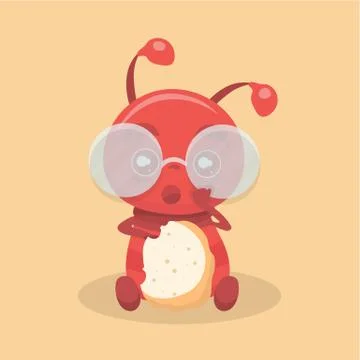 Cute ant cartoon. Stock Illustration
