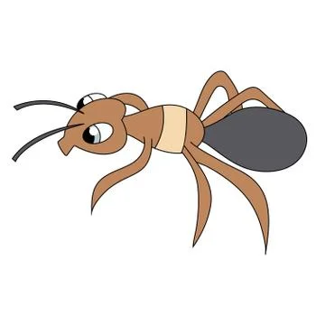 Cute ant. isolated stock vector illustration Stock Illustration