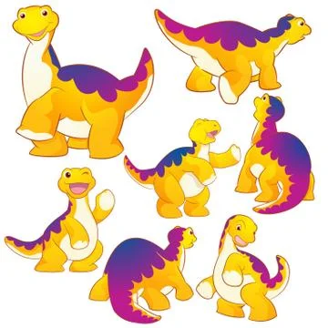 Cute Apatosaurus Stock Illustration