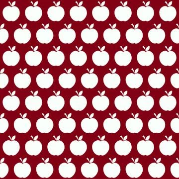 Cute apple pattern Stock Illustration
