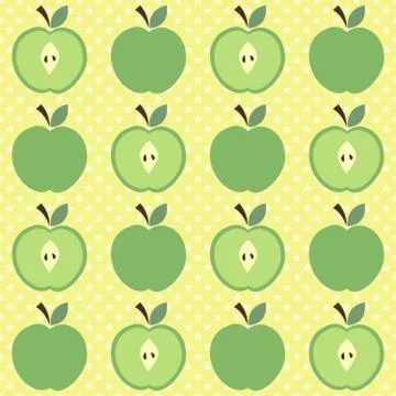 Cute apple pattern Stock Illustration