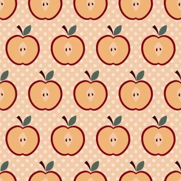 Cute apple pattern Illustrazione stock