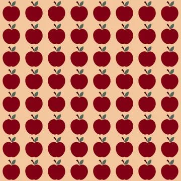 Cute apple pattern Stock Illustration