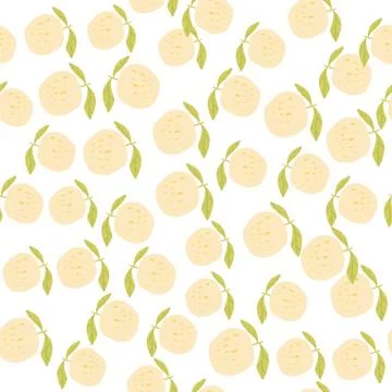 Cute apples seamless pattern. Botanical print. Trendy vector illustration. Illustrazione stock