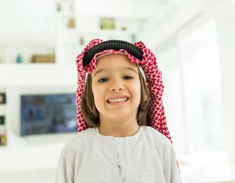 Cute Arabic kid Stock Photos