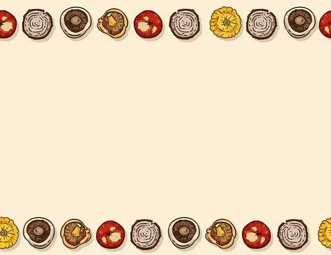 Cute autumn elements seamless pattern. Fall decoration background texture til 스톡 일러스트